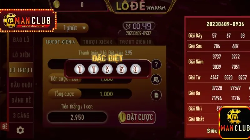 Các hình thức cá cược trong Lô đề ManClub