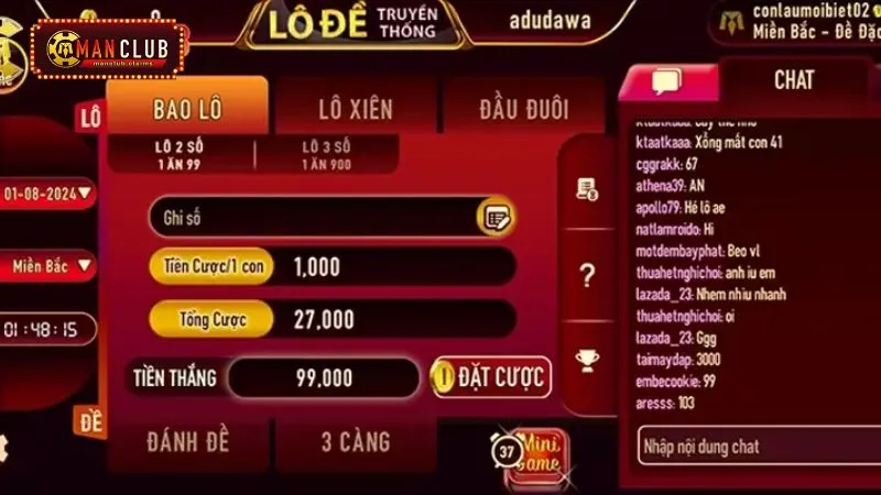 Tham gia nhanh lô đề ManClub